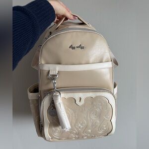 Itzy Ritzy Cream Embossed Backpack